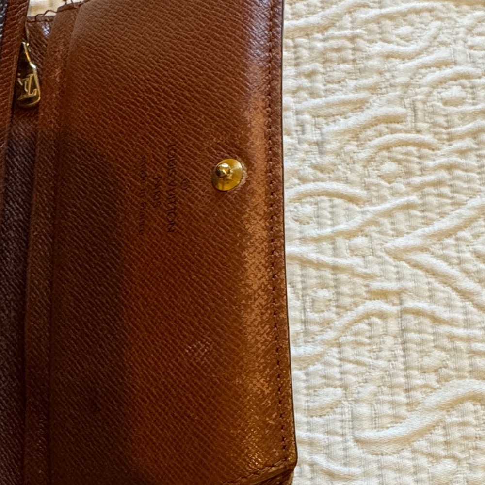 Louis Vuitton Vintage  Brown Monogram Porte-Monnaie Tresor Wallet - Picture 13 of 13